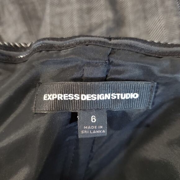 Express Herringbone Wool Blend Strapless Dress Women's Size XS Career Business - Picture 7 of 10